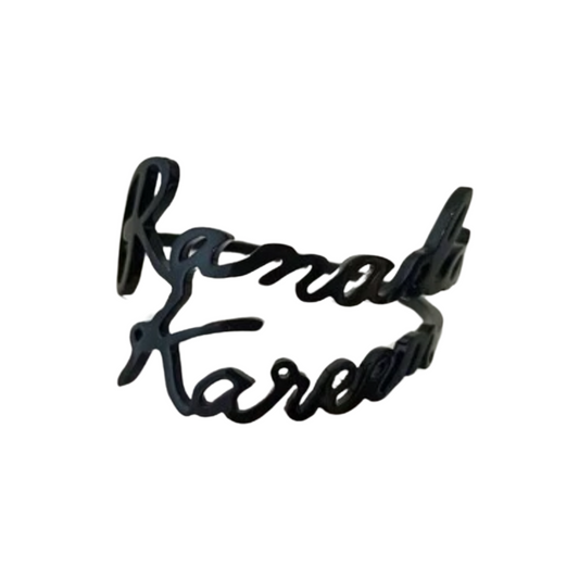 Ramadan Kareem Serviettenringe – 6er Set Schwarz